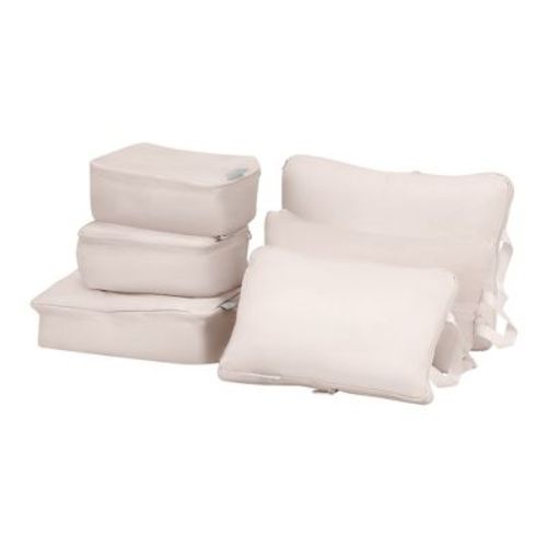 REGALWOVEN Travel Storage Lightweight Travel Toiletry Bag Sets 6 Set Beige