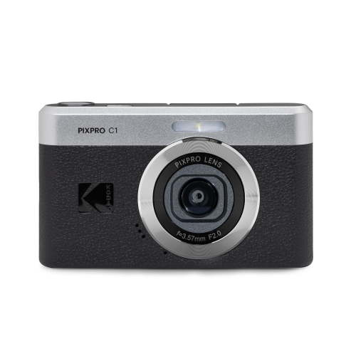 Kodak PIXPRO C1 Digital Camera with 180 Degree Flip Screen - 4X Optical Zoom - 13MP Sensor - Compact Point and Shoot Camera - 1080P Full HD Video for Travel and Vlogging (Black Color)