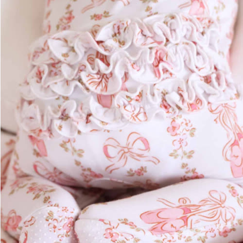 Ballet Blossoms Ruffle Zipper Footie | Caden Lane