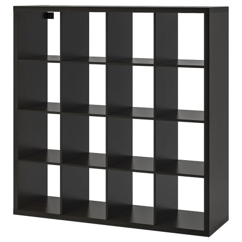 KALLAX Shelf unit - black-brown 57 7/8x57 5/8 "