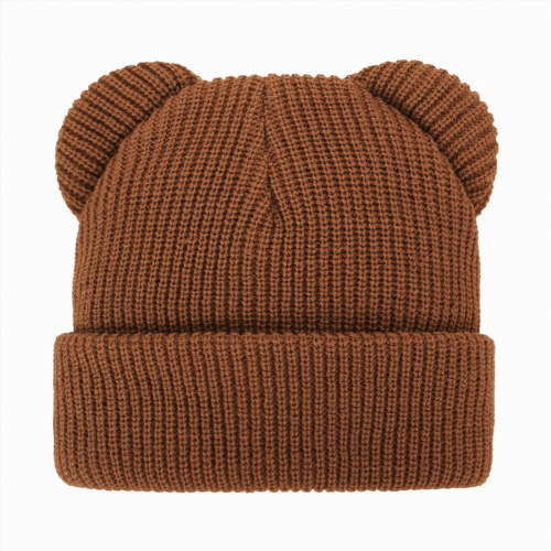 enyan Kids Baby Girls Boys Toddler Winter Hat with Bear Ear Infant Newborn Beanie Warm Knit Hat Cold Weather Outdoor Cap,Brown,6-36 Months