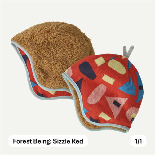 3-6 months. Patagonia Baby Reversible Beanie