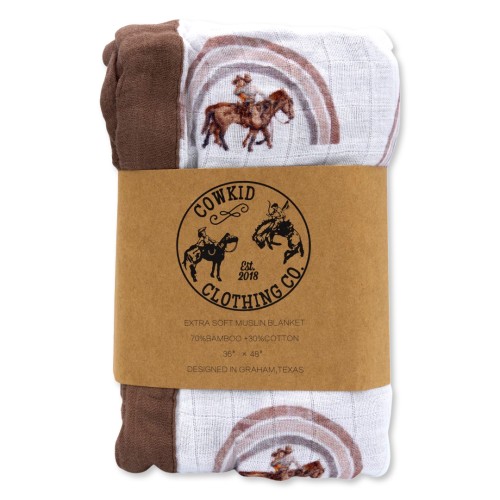 Rainbow Baby Bamboo Muslin Blanket – Cowkid Clothing Company