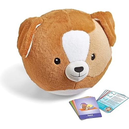 hand2mind Puppy BubblePlush Yoga Ball Buddy, Yoga Ball for Kids, Calming Corner for Items, Kids Exercise Equipment, Occupational Therapy Toys, Sensory Toys, Active Play for Ages 3 and Up