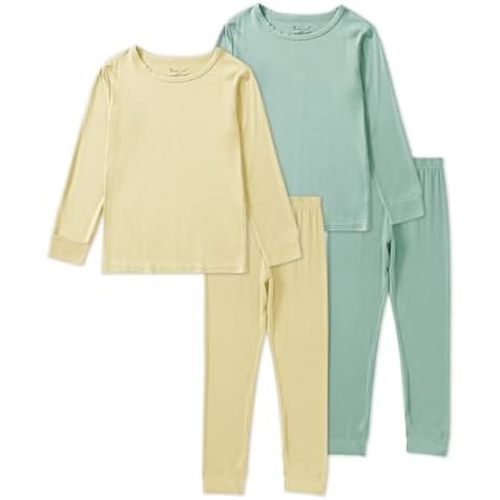 Jimonda Boys Girls Pajama Sets Bamboo Viscose Toddler Sleepwear Kids Pjs