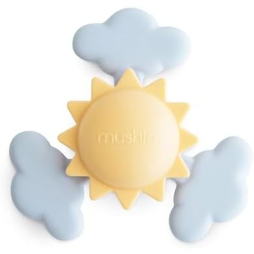 mushie Sunshine Suction Spinner Toy | Toddler Sensory Toys for Bath & Play