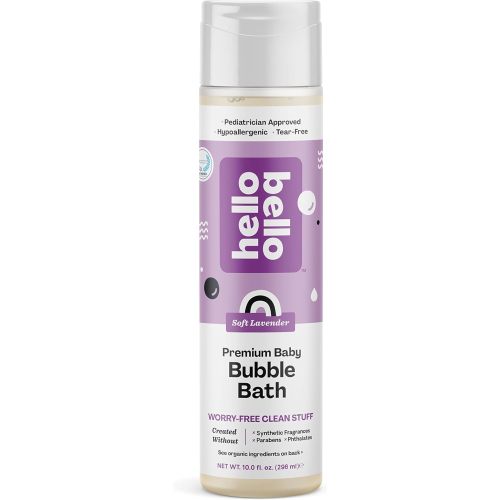 Hello Bello Bubble Bath, Gentle Hypoallergenic Formula for Babies and Kids, Vegan and Cruelty-Free, Soft Lavender Scented, 10 fl oz