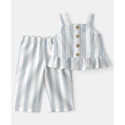 Baby Girls' Sleeveless Top and Pants, 2-Piece Set
