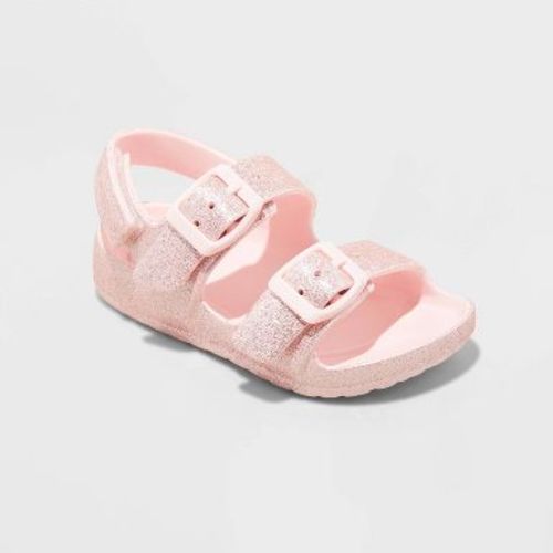 Toddler Ade Blown EVA Sandals - Cat & Jack™ Pink 9T: Hook and Loop, Contoured Footbed, Open Toe