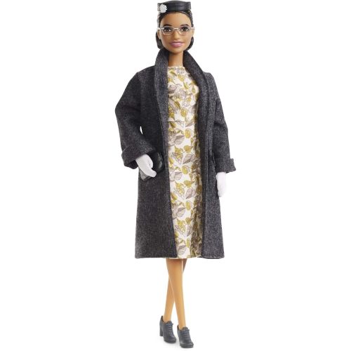 Barbie Inspiring Women Series Rosa Parks Collectible Doll, Wearing Fashion and Accessories, with Doll Stand and Certificate of Authenticity