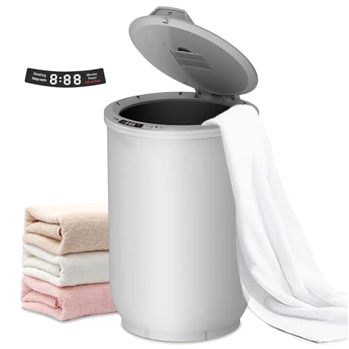 Trydow Ultra Large Capacity Towel Warmer Bucket, Rapid Heating with Timer, One-Button Digital Display Control, Safety Lock, Gifts for Him & Her, Auto Shut-Off, Fits 2 Large, Blanket, Bathrobe, Gray