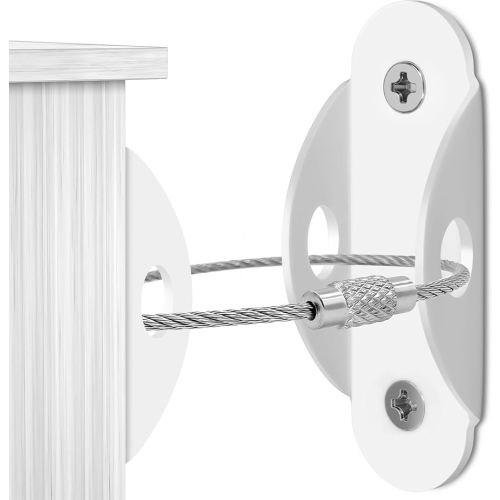 4our Kiddies 10 Pack Furniture Anchors for Baby Proofing, Anti Tip Furniture Wall Anchors, Secure 400 Pounds Cabinet, Bookcase, Dresser to Wall, Earthquake Furniture Straps for Child Safety