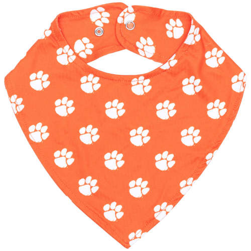 Clemson ZooZatz Paws All Over Baby Bib