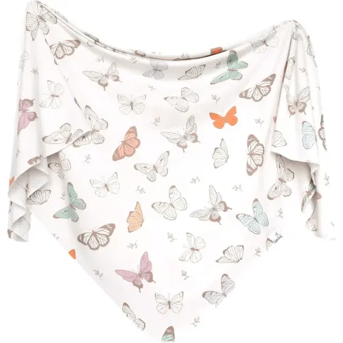 Copper Pearl Large Premium Knit Baby Swaddle Receiving Blanket Luna