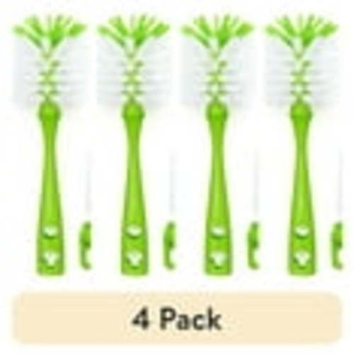 (4 pack) Parent's Choice Square Brush Head Bottle and Nipple Brush, 1ct