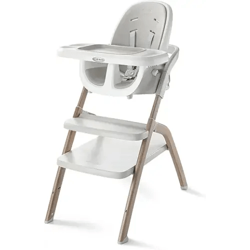 Graco EveryStep 6 in 1 High Chair, Babies and Toddlers Portable Slim High Chair with 6 Growing Stages from Infant to Toddler Seating, Convenient for Dining Time, Featured Design in Misty