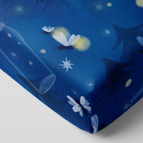 Firefly Glow Fitted Crib Sheet | Little Sleepies