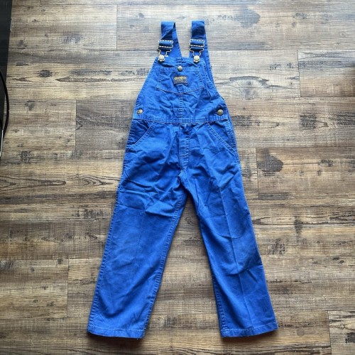Vintage Oshkosh B'Gosh Vestbak Made In USA 100% Cotton Blue Overalls Size 5