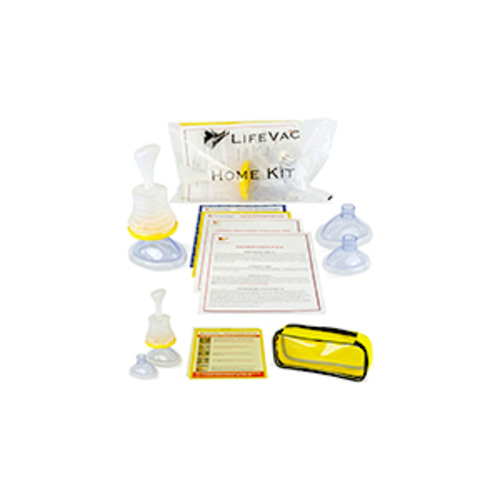LifeVac Yellow Travel Kit - Portable Suction Rescue Device, First Aid Kit for Kids and Adults, Portable Airway Suction Device for Children and Adults - 5 Piece Set