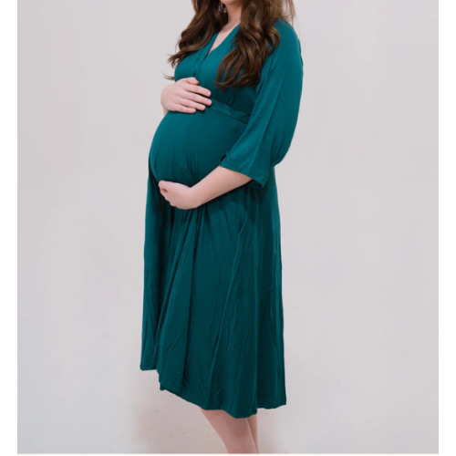 Amelia Labor & Postpartum Gown in Deep Teal – Lila