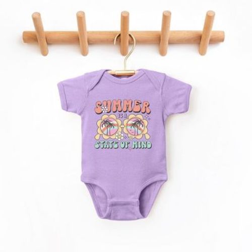 The Juniper Shop Summer State Of Mind Baby Bodysuit - Newborn - Lavender