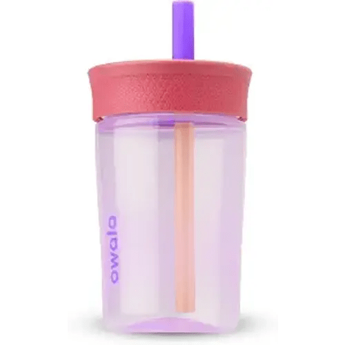 Owala Tumbler Kids Plastic Water Bottle 15 oz Lilac Rocket