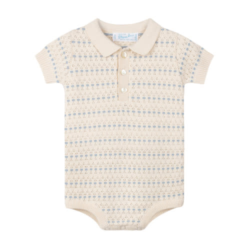 Boys Pointelle Jacquard Knit Romper I Feltman Brothers