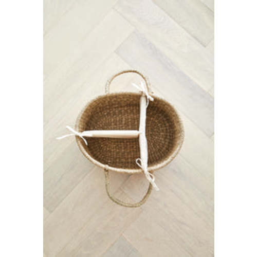 Baby Diaper Caddy Organizer "ROSA" Handmade & Natural by BEBE BASK® – BEBE BASK