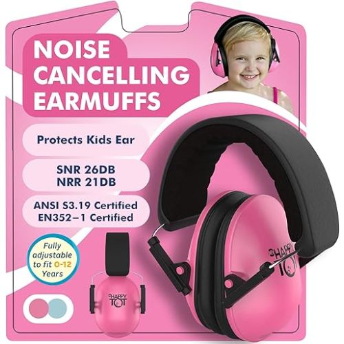 Noise Cancelling Headphones for Kids, Adjustable Baby Ear Protection Earmuffs with Ergonomic Design