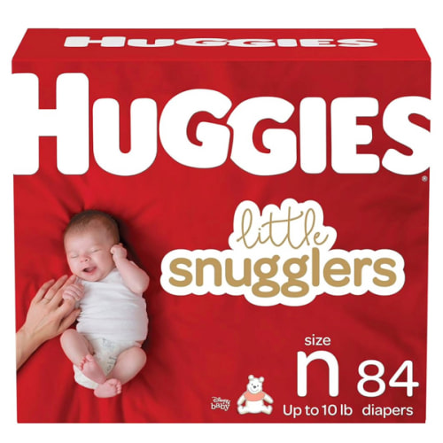 HUGGIES Newborn Diapers - HUGGIES Little Snugglers Disposable Baby Diapers, 84ct, Giga Pack