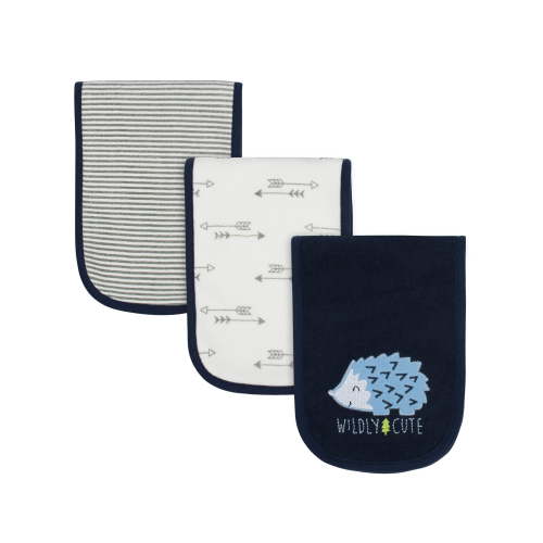 Gerber Cotton Burp Cloth, 3pk, Blue, Boys