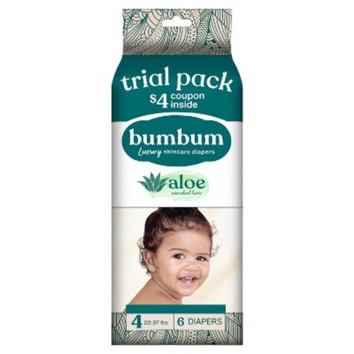 bumbum Luxury Skincare Disposable Diapers - Size 4 - 6ct