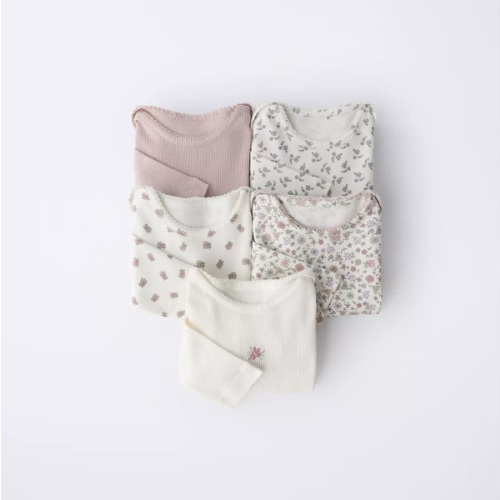 FIVE-PACK OF FLORAL BODYSUITS - Pink | ZARA United States