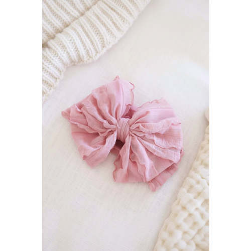 Large Ruffle Knit Bow | Sweet & Simple
