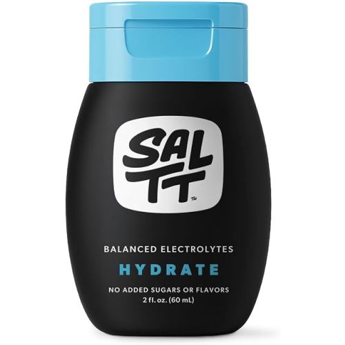 SALTT Hydrate Electrolyte Drops, Unflavored Hydration Supplement with Sodium, Potassium & Magnesium, Sugar Free Liquid Electrolytes for Water, Keto Friendly, Travel Size, 2 oz