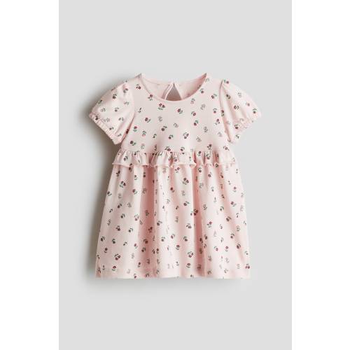 RUFFLE-TRIMMED COTTON DRESS