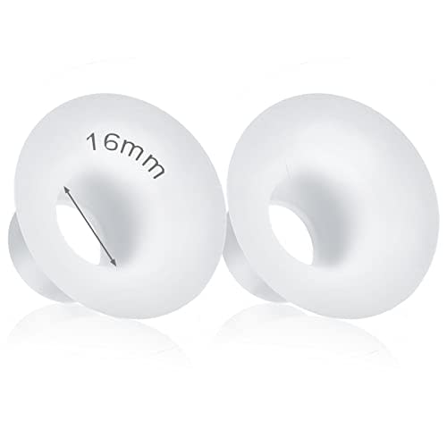 16mm Silicone Flange Inserts Compatible with Medela/for Spectra S1 S2 / Elvie / S18 S21 / Momcozy S9 S12/ TSRETE 24mm Breast Pump Shields or Freemie 25mm; Reduce Nipple Tunnel Down to 16mm