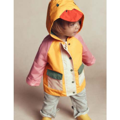 3-in-1 Shower Resistant Coat-Colourblock Duck