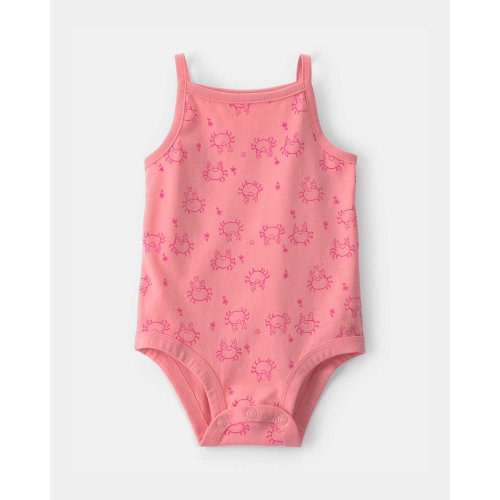 Baby Girl Crab Sleeveless Graphic Bodysuit - Pink | Carter's