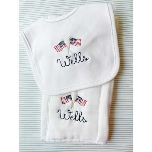 Bib and Burp Cloth Set