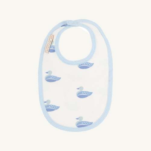 Burp Me Bib - Merrimack Quack Quacks with Buckhead Blue