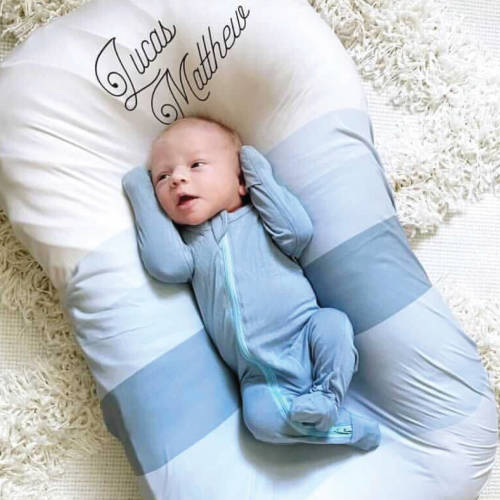 Personalized Ombre Swaddle | Dusty Blues
