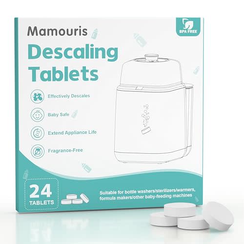 Descaling Tablets for Baby Bottle Washer, Compatible with Baby Brezza, Momcozy, Papablic Bottle Washer, Warmer, Sterilizer & Formula Maker, 24 Count Detergent Tablets