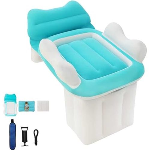 Inflatable Airplane Bed for Kids Toddlers, Exxbdz ,Flyaway Kids Bed for Airplane Travel, Portable Blow Up Toddler Travel Bed for Flight