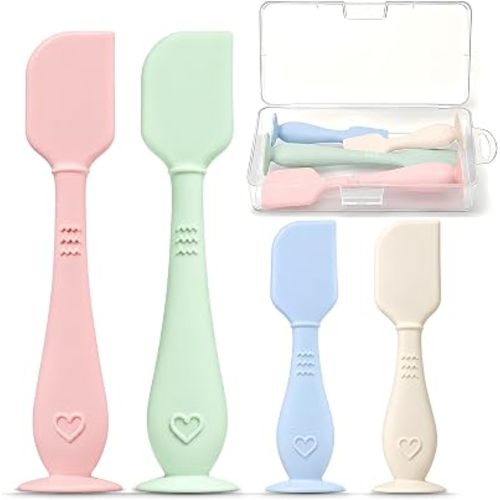 4-Pack Diaper Cream Spatula with Case, Soft Diaper Rash Cream Applicator