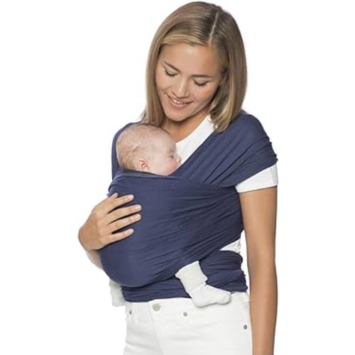 Ergobaby Aura Baby Carrier Wrap for Newborn to Toddler (7-25 Pounds), Indigo