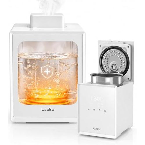 Livatro 3L Stainless Steel Humidifiers for bedroom with Warm Mist Steam