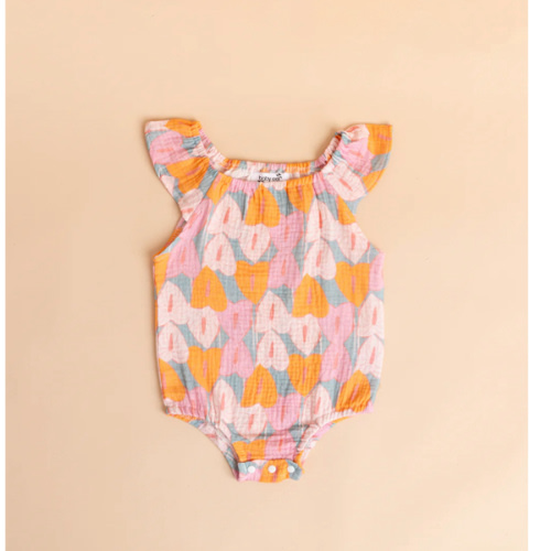 Skyler Muslin Onesie - Lemon Drop Fish – Fighting Eel
