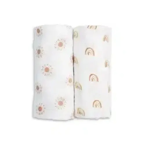 Lulujo – 2pk Muslin Swaddle | Modern Baby
