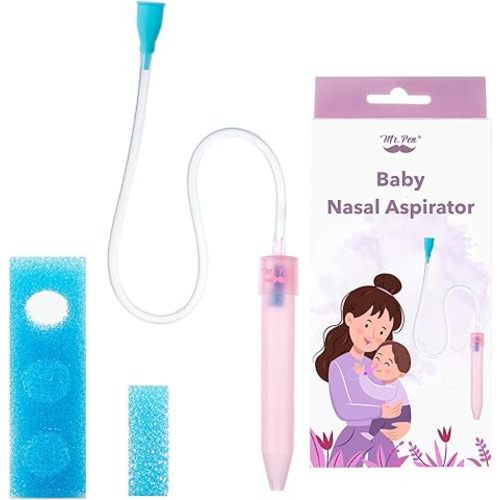 Mr. Pen Baby Nasal Aspirator with 3 Extra Hygiene Filters, Pink, Nasal Suction for Baby